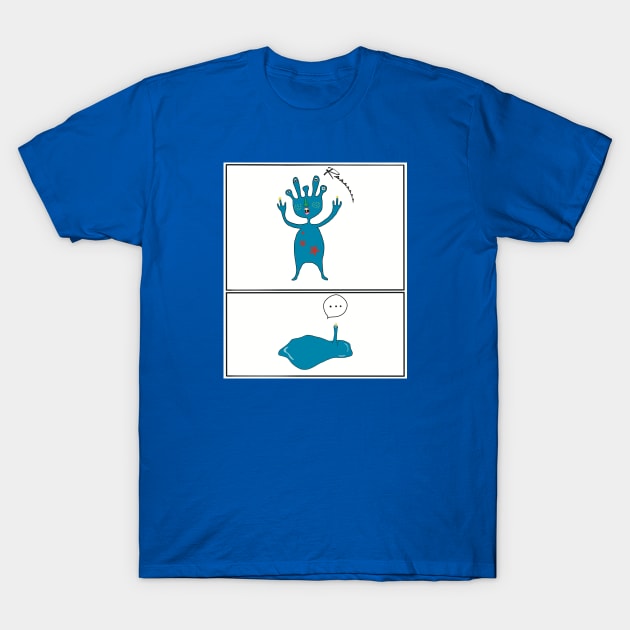 Blues alien T-Shirt by Tomo